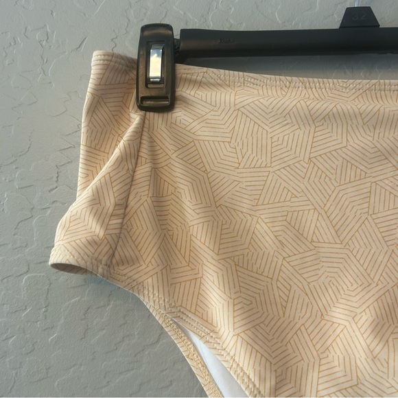 Geode swimwear yellow white geometric pattern tankini set size large - Picture 13 of 16